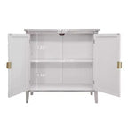 Buffet de salle à manger en bois Okak, meuble de rangement décoratif avec 2 portes et étagères réglables, console pour cuisine/salon/salle à manger