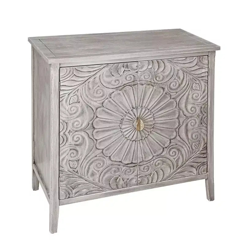 Buffet de salle à manger en bois Okak, meuble de rangement décoratif avec 2 portes et étagères réglables, console pour cuisine/salon/salle à manger