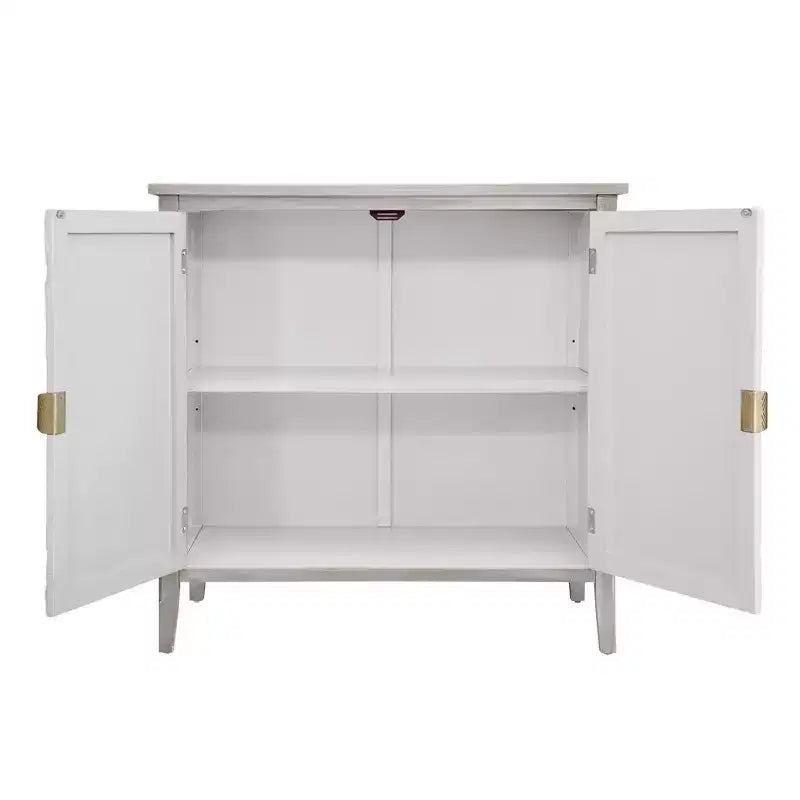 Buffet de salle à manger en bois Okak, meuble de rangement décoratif avec 2 portes et étagères réglables, console pour cuisine/salon/salle à manger