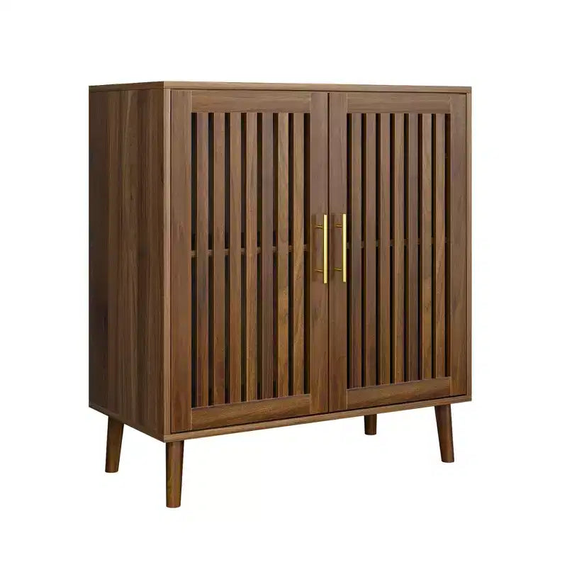 Buffet de salle à manger en bois Okak, meuble de rangement décoratif avec 2 portes et étagères réglables, console pour cuisine/salon/salle à manger
