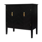 Buffet de salle à manger en bois Okak, meuble de rangement décoratif avec 2 portes et étagères réglables, console pour cuisine/salon/salle à manger