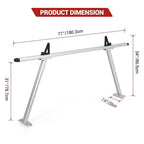 Support d'échelle de camion, support télescopique en aluminium, capacité de 362 kg - Support universel pour benne de pick-up pour kayak, échelle