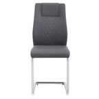 Lot de 4 chaises de salle à manger Zeus et Ruta en similicuir moderne avec revêtement et pieds en métal – Idéales pour la cuisine, le salon et la chambre à coucher.