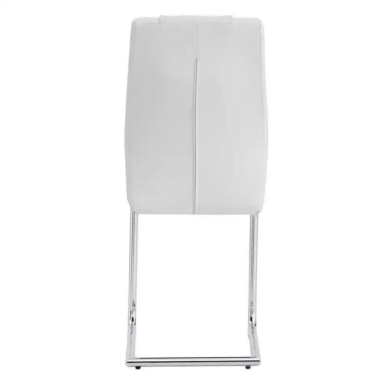 Lot de 4 chaises de salle à manger Zeus et Ruta en similicuir moderne avec revêtement et pieds en métal – Idéales pour la cuisine, le salon et la chambre à coucher.