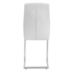 Lot de 4 chaises de salle à manger Zeus et Ruta en similicuir moderne avec revêtement et pieds en métal – Idéales pour la cuisine, le salon et la chambre à coucher.