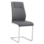 Lot de 4 chaises de salle à manger Zeus et Ruta en similicuir moderne avec revêtement et pieds en métal – Idéales pour la cuisine, le salon et la chambre à coucher.