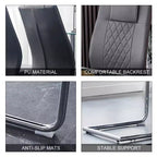 Lot de 4 chaises de salle à manger Zeus et Ruta en similicuir moderne avec revêtement et pieds en métal – Idéales pour la cuisine, le salon et la chambre à coucher.