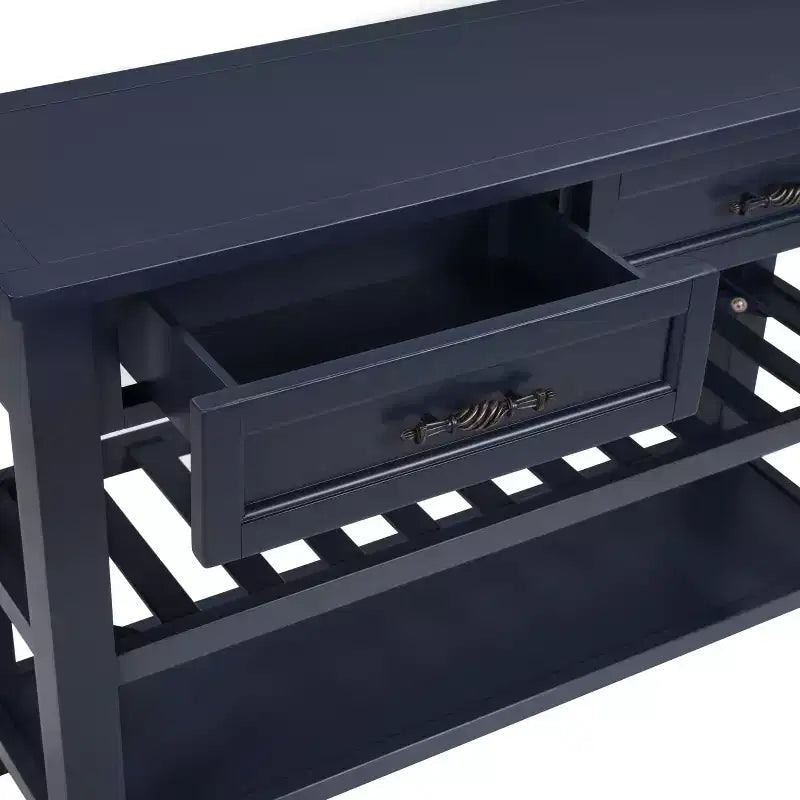 42Console en pin massif avec deux étagères ouvertes pour le salon