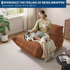 Canapé modulable, Pouf géant avec assise profonde, Canapés rembourrés pour Salon Chambre, Chambre, Appartement