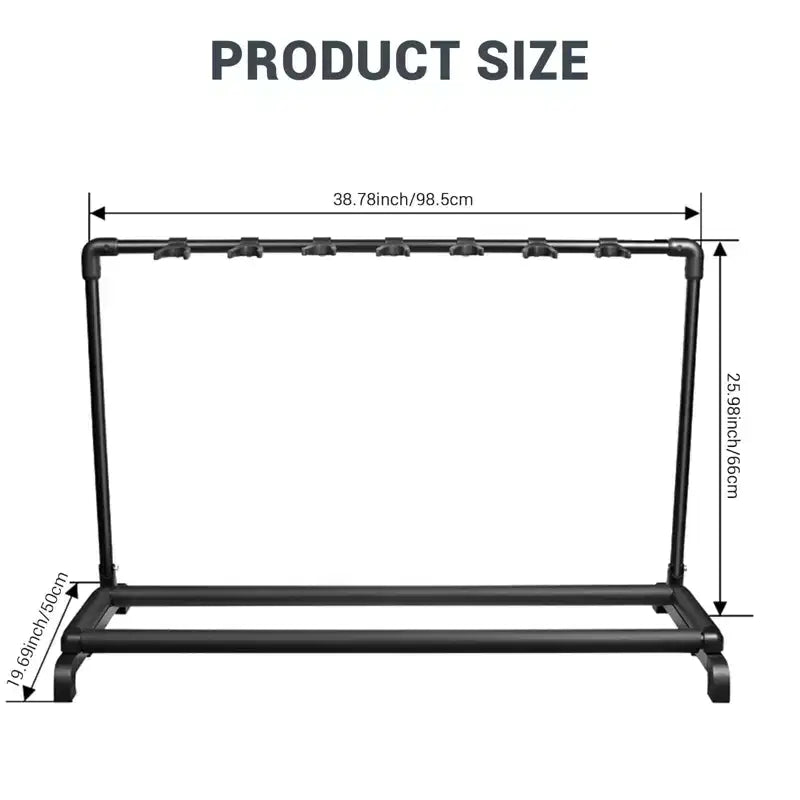Support de guitare pliable universel 7 guitares pour acoustique électrique basse - Organisateur de scène et de studio portable
