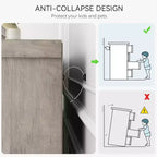 Acekool Commode Haute à 6 Tiroirs, Meuble de Rangement en Bois avec Poignées Métalliques pour Chambre, Placard, Salon