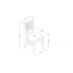 HomeStock Belmont Ensemble de table - Table de cuisine et 4 chaises de salle à manger combinées avec un banc en bois, chêne