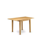HomeStock Belmont Ensemble Table de Cuisine 5 pièces - 4 Chaises de Salle à Manger en Bois et une Table de Salle à Manger - Finition Chêne Siège de Chaise en Bois - Finition Chêne