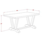 Ensemble de salle à manger 7 pièces Belmont de HomeStock comprenant 6 chaises de cuisine avec assise rembourrée et dossier haut et une table de cuisine rectangulaire – Finition noire