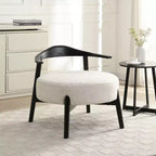 MAYYEERTY Fauteuil d'appoint rembourré Chaises modernes pour salon, véranda, chambre à coucher, beige