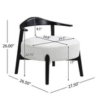 MAYYEERTY Fauteuil d'appoint rembourré Chaises modernes pour salon, véranda, chambre à coucher, beige
