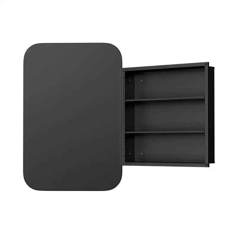 PexFix Armoire de salle de bain 24 x 16 avec miroir, cadre en acier inoxydable et 2 étagères réglables, armoires à pharmacie murales, miroirs rectangulaires encastrés dorés