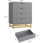 Meuble de rangement Acekool avec poignées métalliques, organisateur de rangement moderne pour chambre, salon, entrée