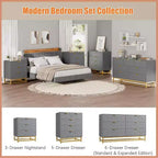 Meuble de rangement Acekool avec poignées métalliques, organisateur de rangement moderne pour chambre, salon, entrée