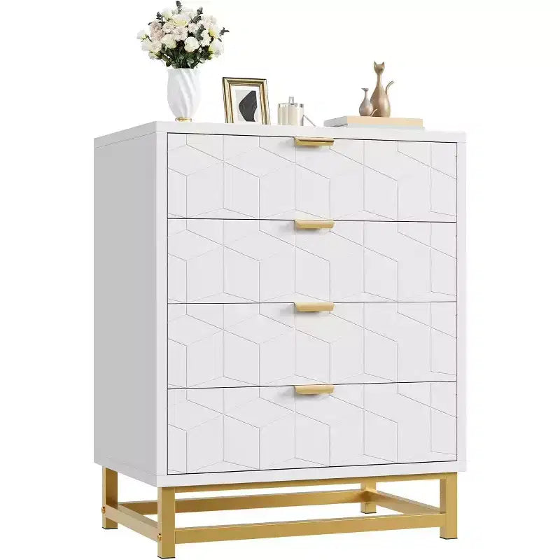 Meuble de rangement Acekool avec poignées métalliques, organisateur de rangement moderne pour chambre, salon, entrée