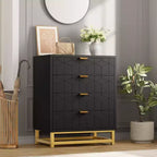 Meuble de rangement Acekool avec poignées métalliques, organisateur de rangement moderne pour chambre, salon, entrée