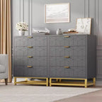 Meuble de rangement Acekool avec poignées métalliques, organisateur de rangement moderne pour chambre, salon, entrée