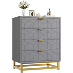 Meuble de rangement Acekool avec poignées métalliques, organisateur de rangement moderne pour chambre, salon, entrée