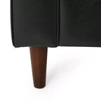 Fauteuil club capitonné contemporain en similicuir GDFStudio Hixon avec traversins