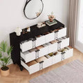 COZONY Modern Wooden 6-Drawer Dresser with Vintage Pattern & Deep Drawers  Chest for Bedroom, Living Room & Entryway Storage