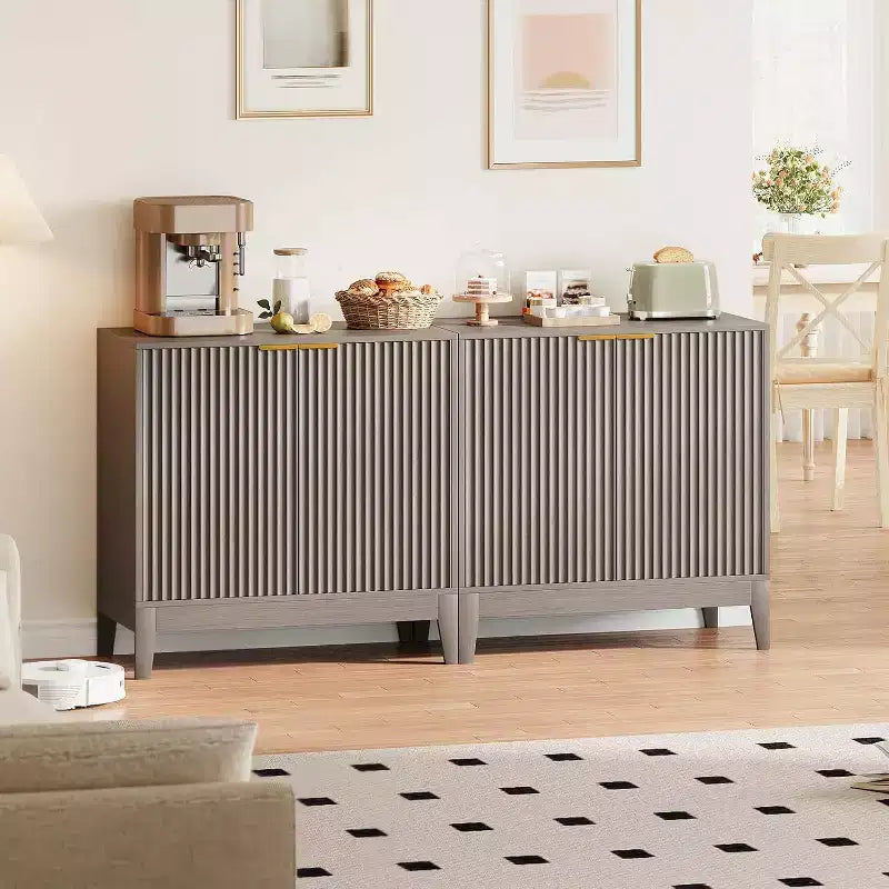 Meuble de rangement 31,5 po, Armoire d'appoint moderne avec 2 portes, Buffet, Dressoir, Console, Crédence pour salon, cuisine, entrée