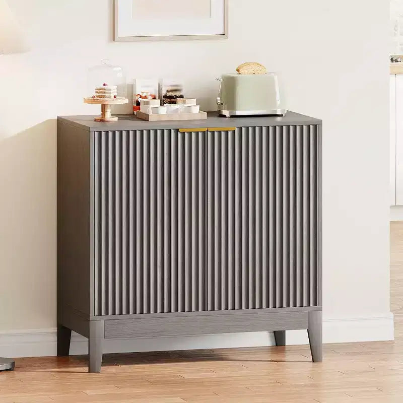 Meuble de rangement 31,5 po, Armoire d'appoint moderne avec 2 portes, Buffet, Dressoir, Console, Crédence pour salon, cuisine, entrée