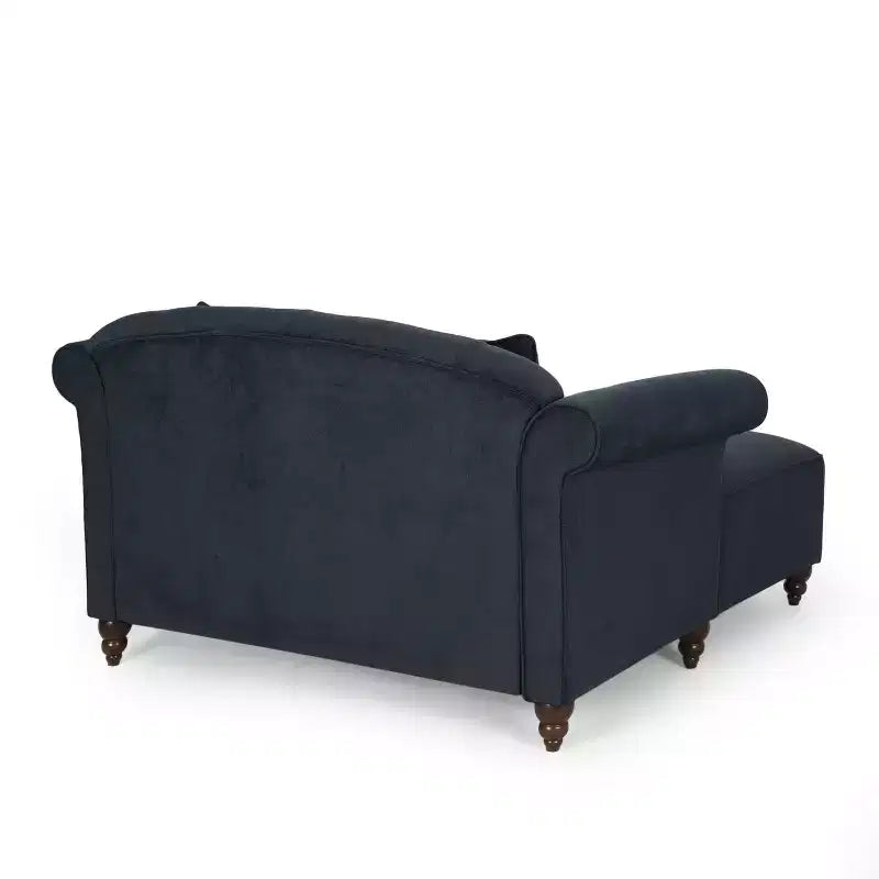 GDFStudio Hurford Canapé double capitonné contemporain en tissu avec coussins décoratifs