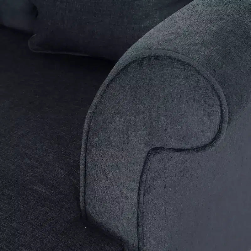 GDFStudio Hurford Canapé double capitonné contemporain en tissu avec coussins décoratifs