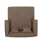 GDFStudio Hurford Canapé double capitonné contemporain en tissu avec coussins décoratifs