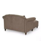 GDFStudio Hurford Canapé double capitonné contemporain en tissu avec coussins décoratifs