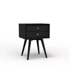 Alpine Furniture,Flynn Small Nightstand, Black