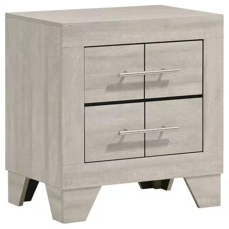 Coaster,Trenton 2-drawer Nightstand Bedside Table Rustic Cream