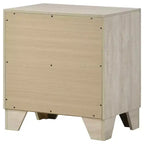 Coaster, Table de chevet à 2 tiroirs Trenton Crème Rustique