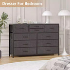 Meuble TV commode avec 10 tiroirs, console multimédia, centre de divertissement pour téléviseurs de 55/50/43 pouces, commode de rangement unités d'organisation