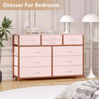 Meuble TV commode avec 10 tiroirs, console multimédia, centre de divertissement pour téléviseurs de 55/50/43 pouces, commode de rangement unités d'organisation