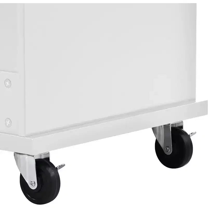 Chariot de cuisine Acekool 50,8 cm avec roulettes verrouillables, tiroir de rangement et étagère à épices - Poste de travail mobile avec barre porte-serviettes