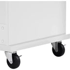 Chariot de cuisine Acekool 50,8 cm avec roulettes verrouillables, tiroir de rangement et étagère à épices - Poste de travail mobile avec barre porte-serviettes