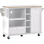Chariot de cuisine Acekool 50,8 cm avec roulettes verrouillables, tiroir de rangement et étagère à épices - Poste de travail mobile avec barre porte-serviettes