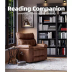 Fauteuil inclinable, pivotant et à bascule surdimensionné, en similicuir PU, manuel avec accoudoirs et dossier confortables, canapé simple pour salon, chambre à coucher