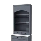 Meuble de Rangement de Cuisine Autoportant avec Tiroirs et Étagères, Grande Armoire de Cuisine avec Plateau Effet Marbre