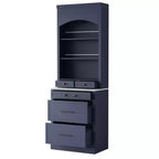 Meuble de Rangement de Cuisine Autoportant avec Tiroirs et Étagères, Grande Armoire de Cuisine avec Plateau Effet Marbre