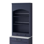 Meuble de Rangement de Cuisine Autoportant avec Tiroirs et Étagères, Grande Armoire de Cuisine avec Plateau Effet Marbre
