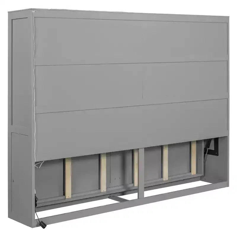 Lit escamotable Queen Size avec armoire, cadre de lit escamotable en bois avec commode, lit mural pliant pour chambre à coucher