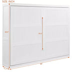 Lit escamotable Queen Size avec armoire, cadre de lit escamotable en bois avec commode, lit mural pliant pour chambre à coucher