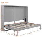 Lit escamotable Queen Size avec armoire, cadre de lit escamotable en bois avec commode, lit mural pliant pour chambre à coucher